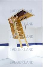 2 delige houten zoldertrap type Junior 2B - schuifsysteem